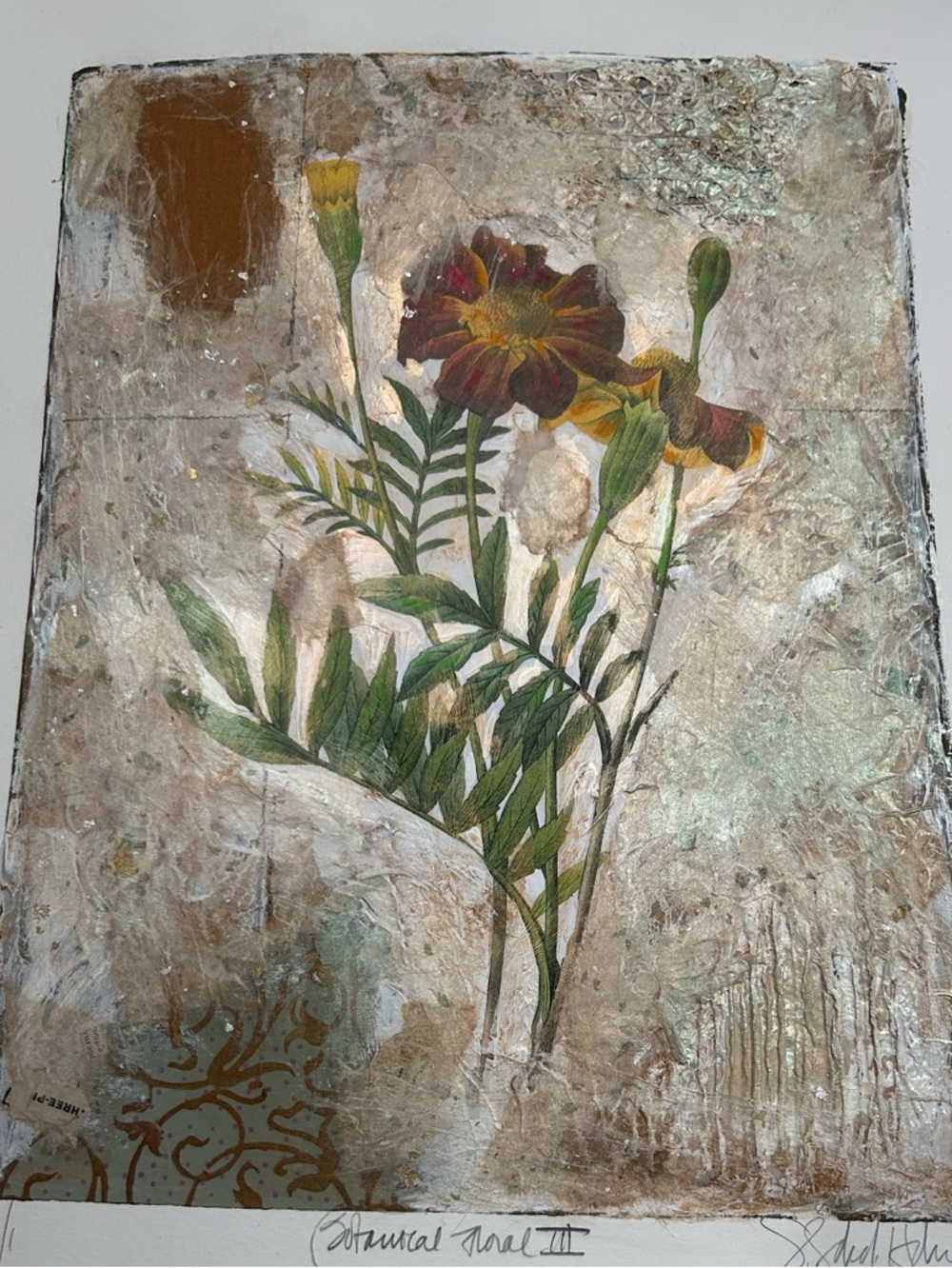 Botanical Floral Painting 14x18